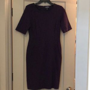 LANDS' END Plum Short Sleeve Dress